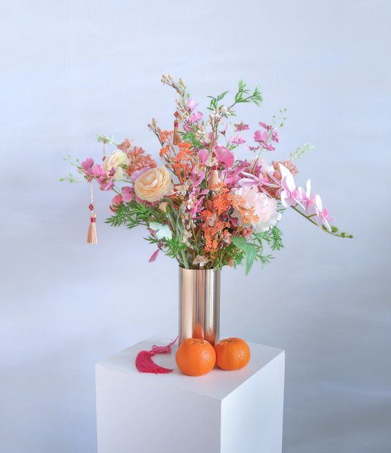 CNY Faux Flower Arrangement