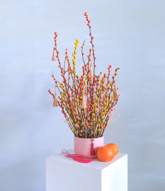 CNY Pussy Willow Arrangement